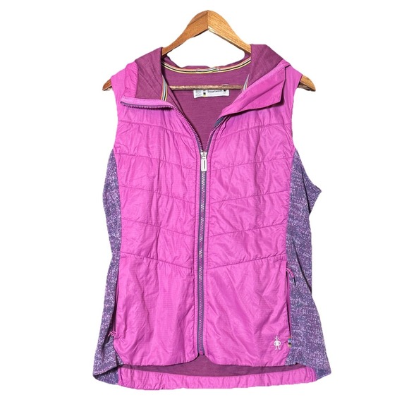 Smartwool Smartloft Hooded Vest Merino Insulated Women's L Purple pink Gorpcore - Picture 1 of 10